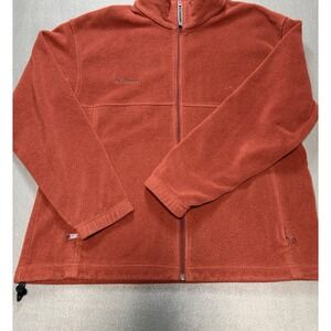 Columbia Jacket Mens 2XL Brown Fleece Full Zip Outdoor Hiking Casual